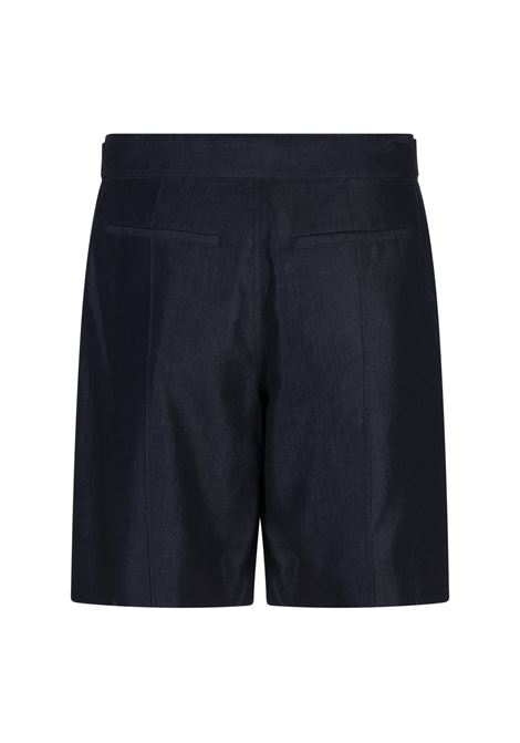 Shorts In Denim Blu Navy Con Cinturini ALEXANDER MCQUEEN | 828588-QYABM4244